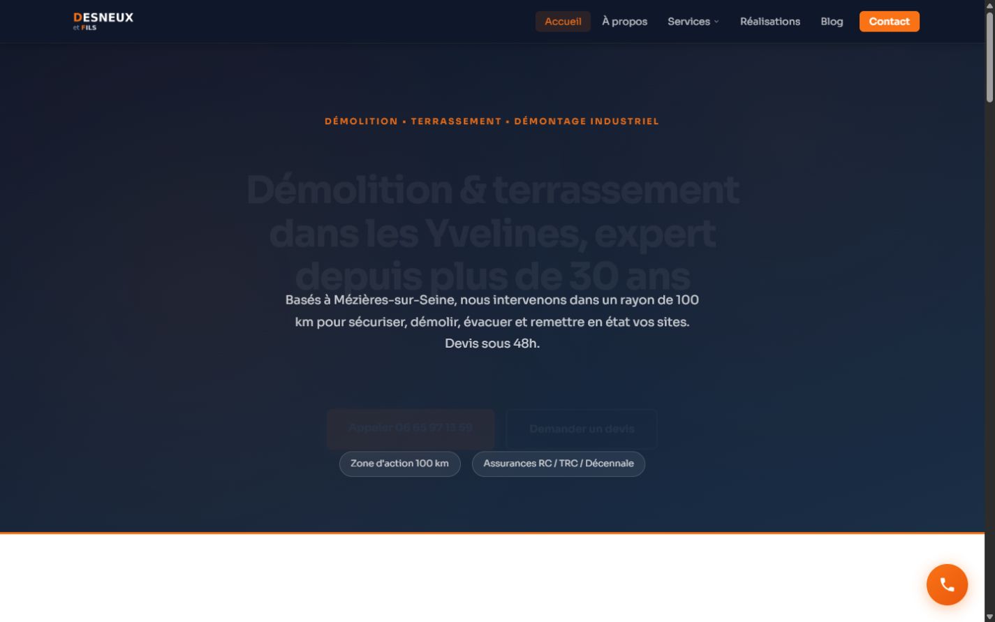Desneux & Fils | Entreprise de démolition