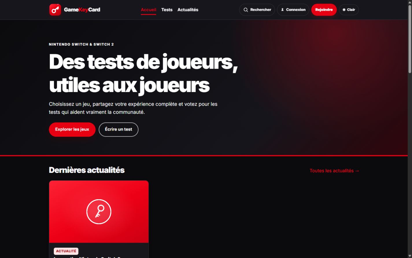 GameKeyCard | Plateforme consacrée aux jeux vidéo physiques